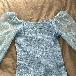 Beautiful blue easter dress. Worn ONCE. Gently used. No rips or tears.